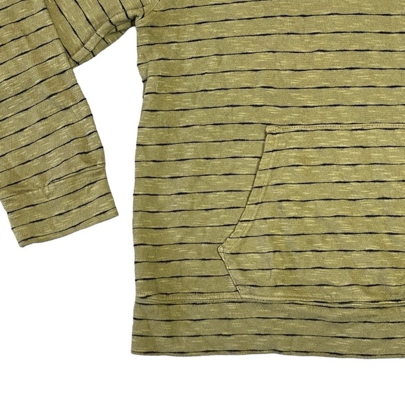 Monrow Revolve Mens Knit Sweater Striped Hoodie. Green and Black Size S #917 - Picture 3 of 5